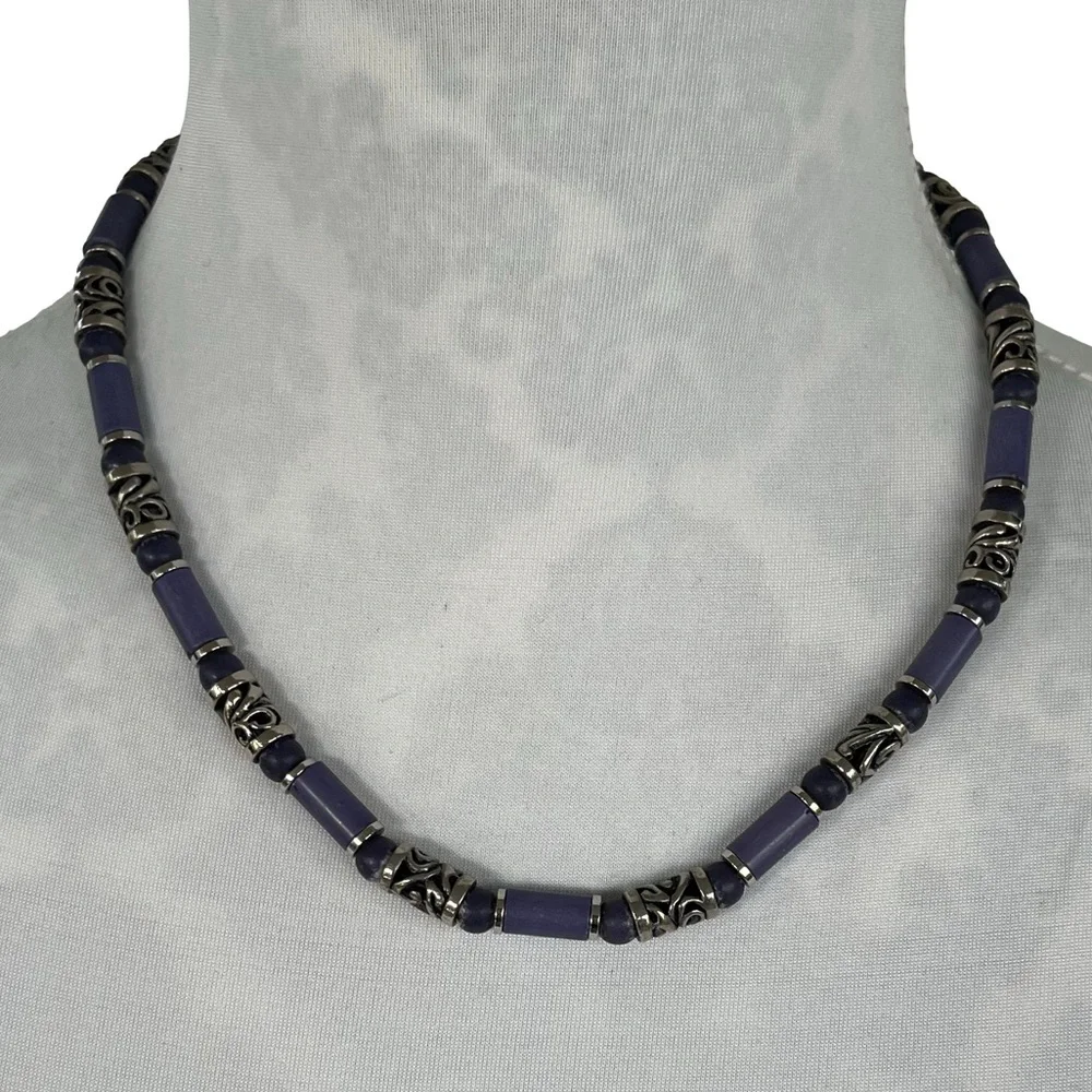 Elegant Purple Beaded Necklace
